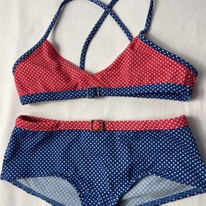 Claesens Red White Blue Child Two-piece Swimsuit Sz 6